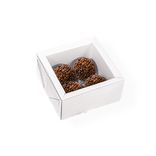 Caixa Alta Com Moldura (04 Doces) Branco