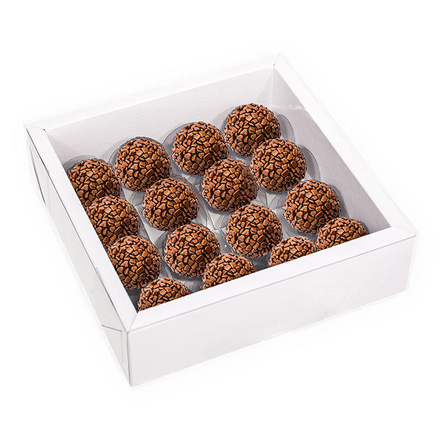 Caixa Alta Com Moldura (16 Doces) Branco