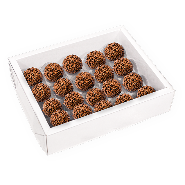 Caixa Alta Com Moldura (20 Doces) Branco