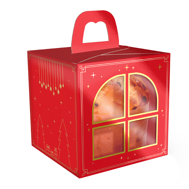 Caixa Panetone Janela com Alça
