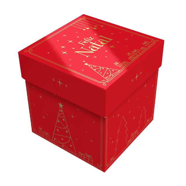 Caixa Mini Panetone Tampa e Fundo