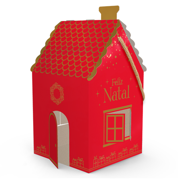 Caixa Mini Panetone Casinha