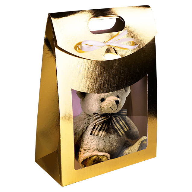 Maleta com Visor Laminada Ouro