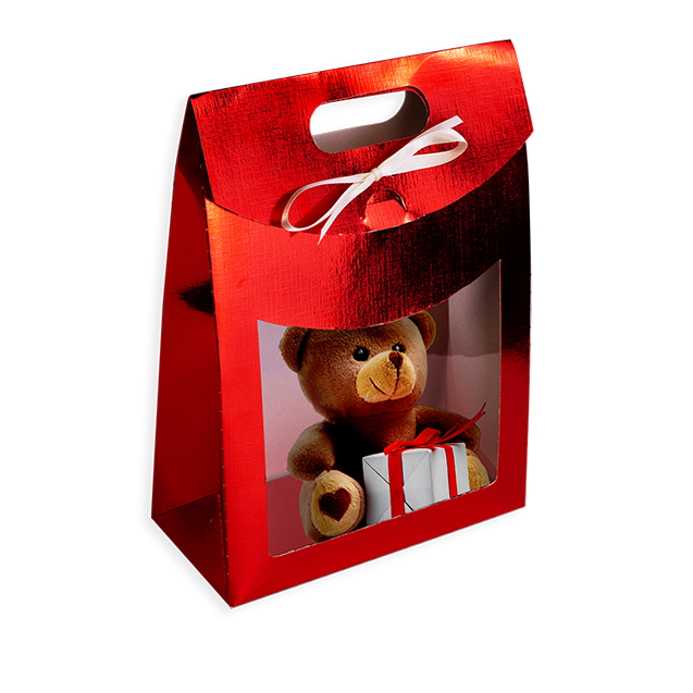 Maleta com Visor Laminada Vermelha