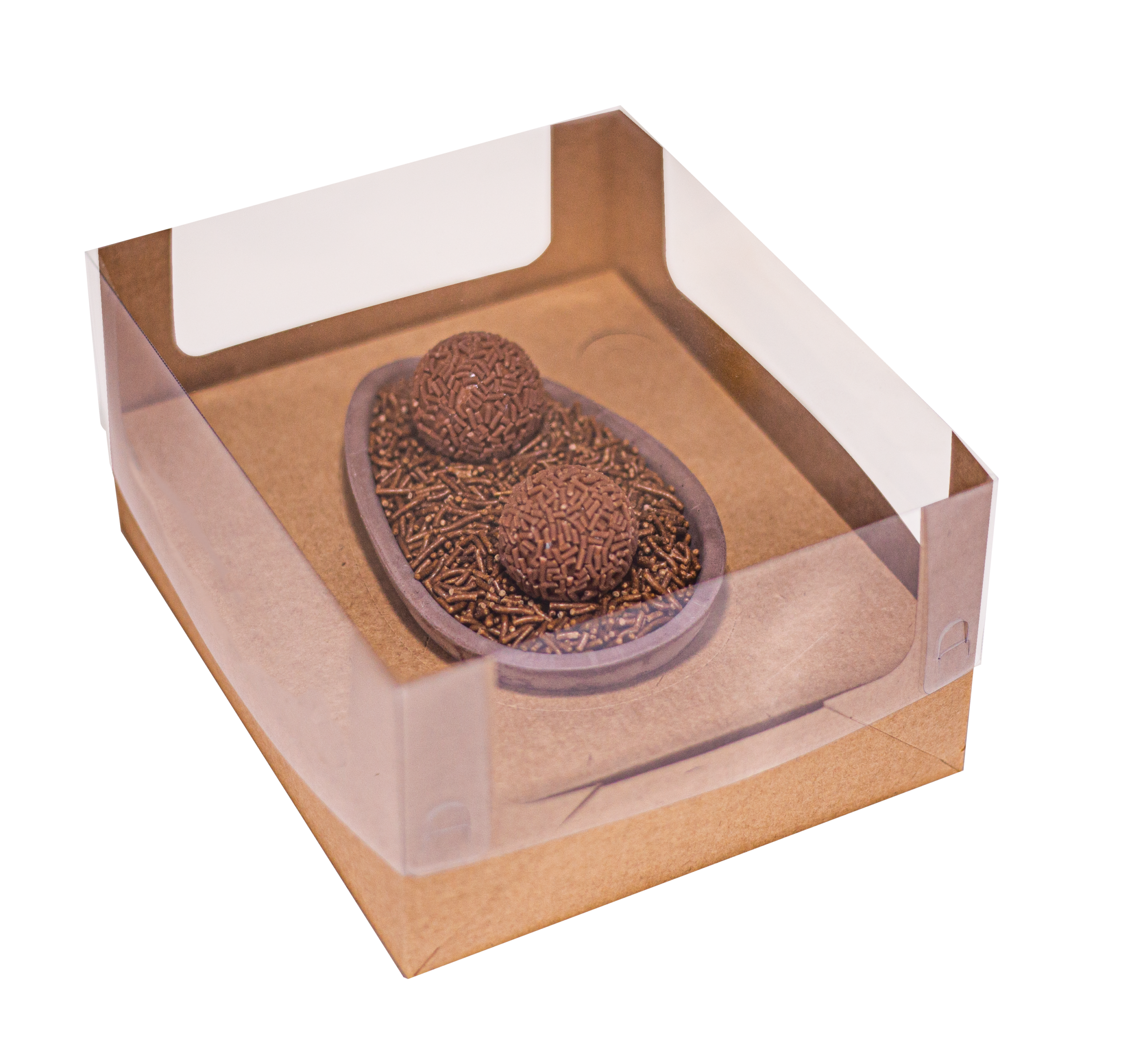 Caixa para Ovo de Colher Encanto Ajustável 150/250g Kraft