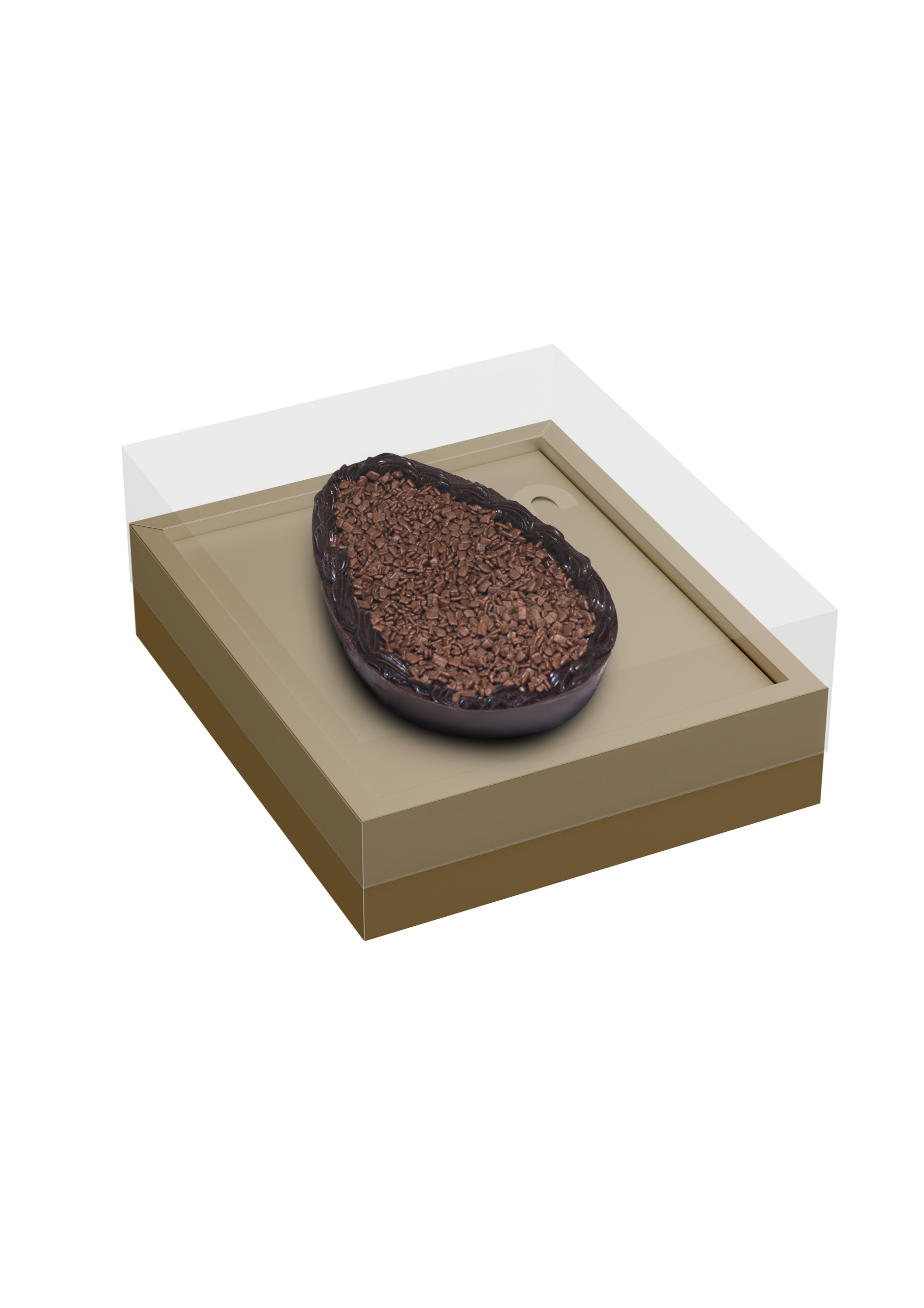 Caixa para Ovo de Colher com Moldura Ajustável 250/350g Ouro