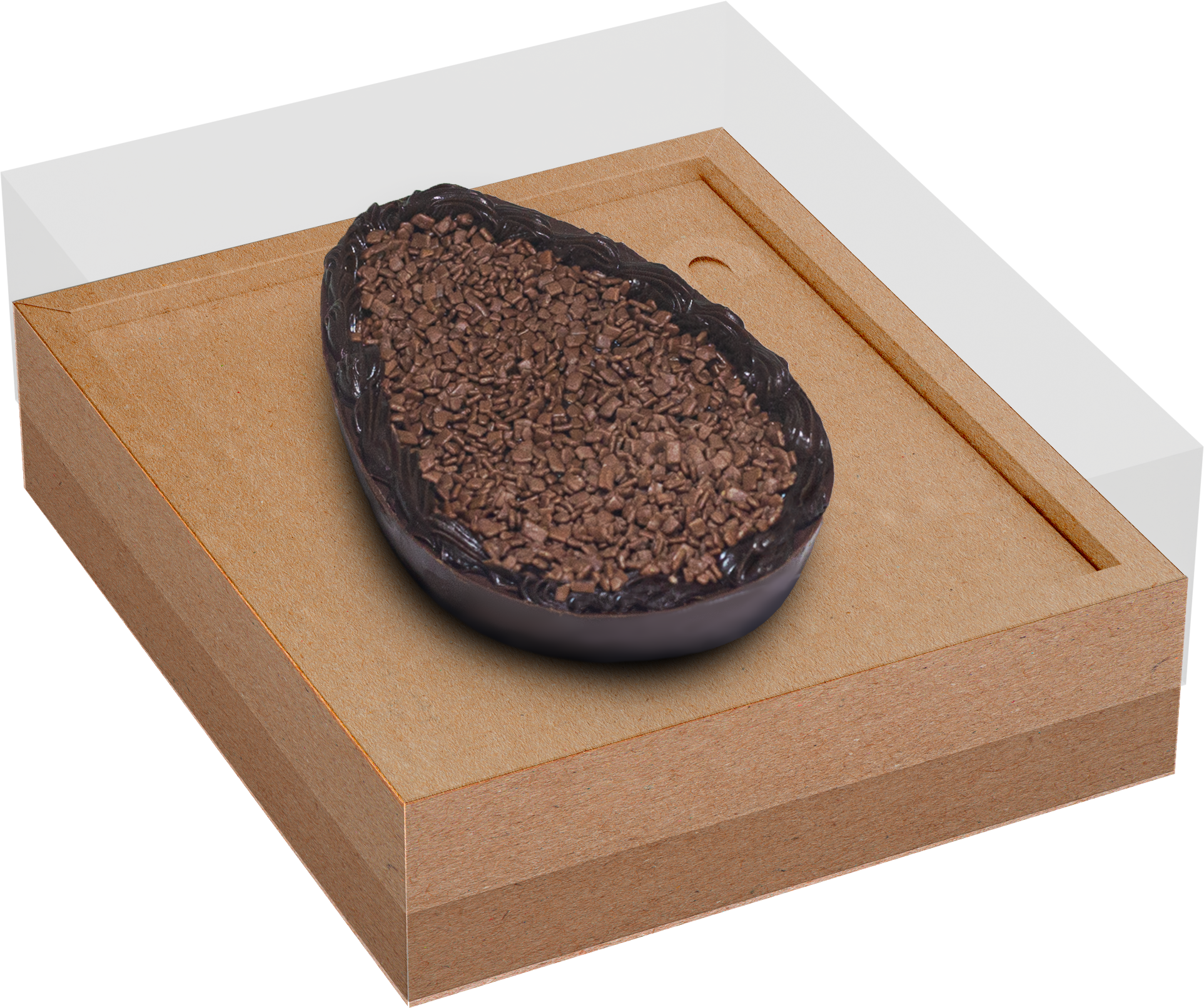 Caixa para Ovo de Colher com Moldura Ajustável 250/350g Kraft