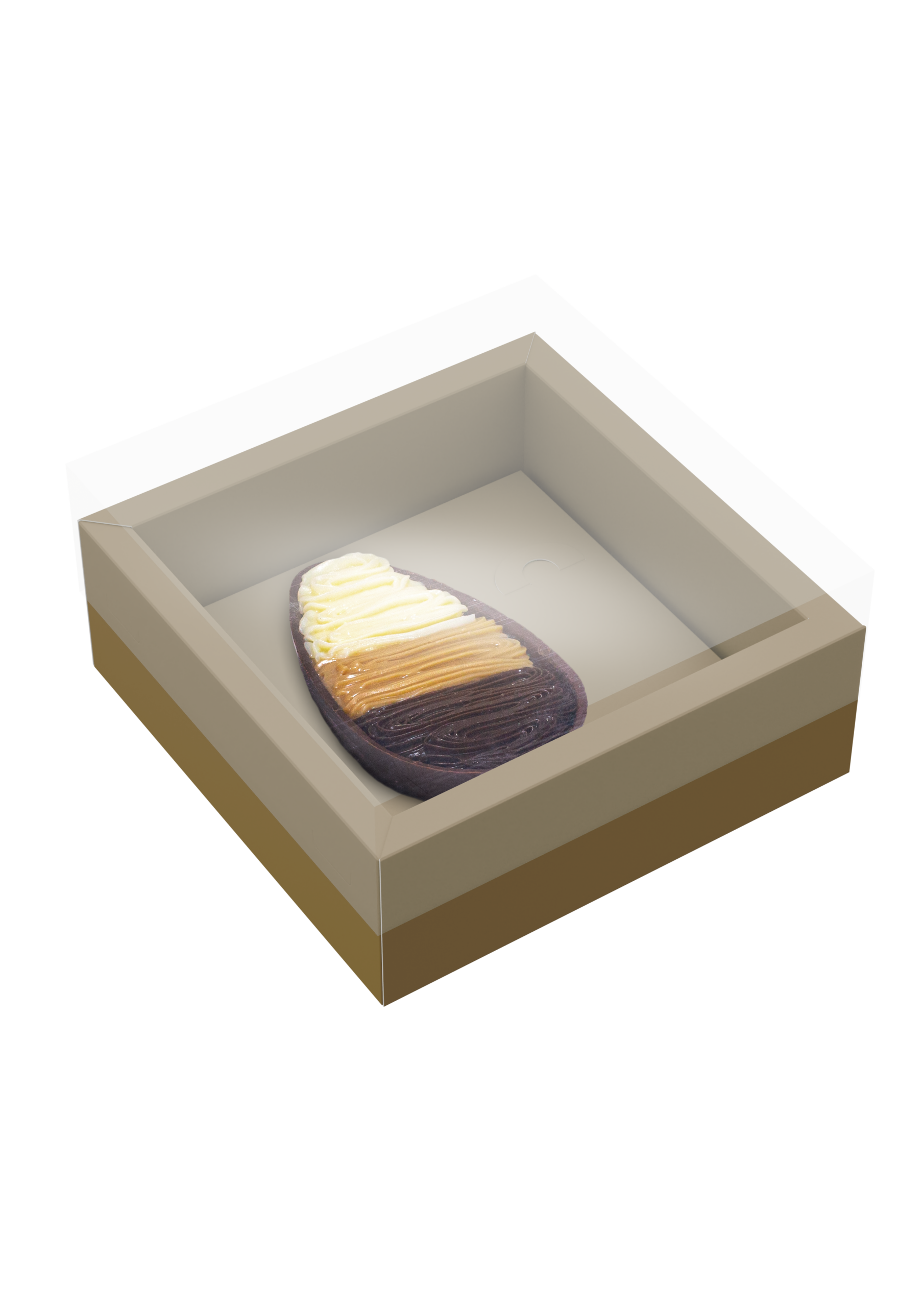 Caixa para Ovo de Colher com Moldura Ajustável 100g/150g Ouro