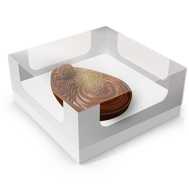 CAIXA OVO DE COLHER ENCANTO 100/150G BRANCA