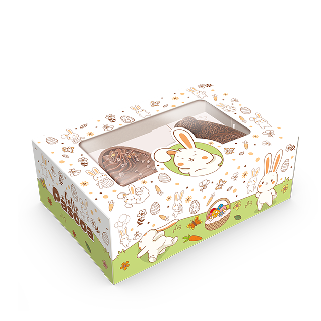 CAIXA GAVETA P/ 2 MINI OVOS 50G OU COELHO DE CHOCOLATE