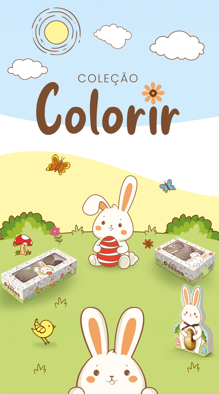 Banner Páscoa Colorir