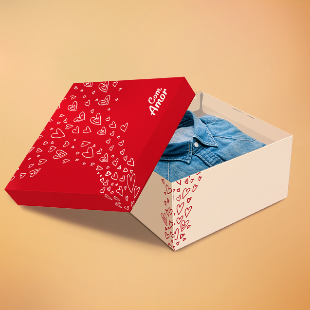 Caixa Presente Quadrada com Tampa M