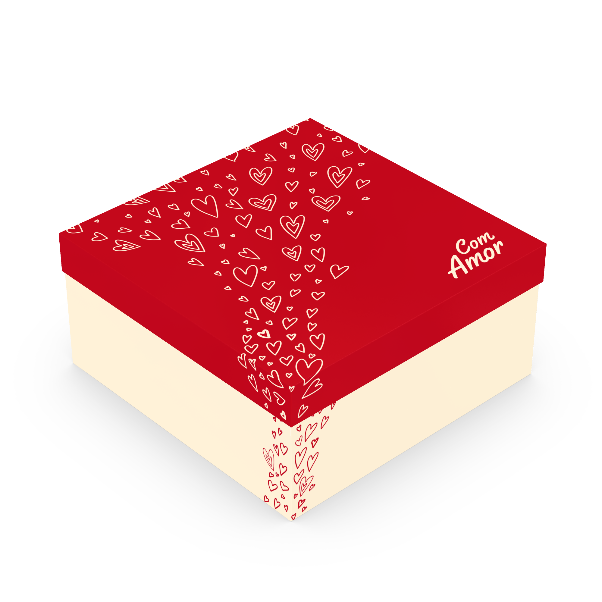 CAIXA PRESENTE QUADRADA COM TAMPA M