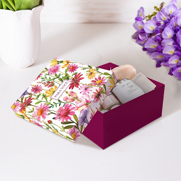 Caixa Presente Quadrada com Tampa M