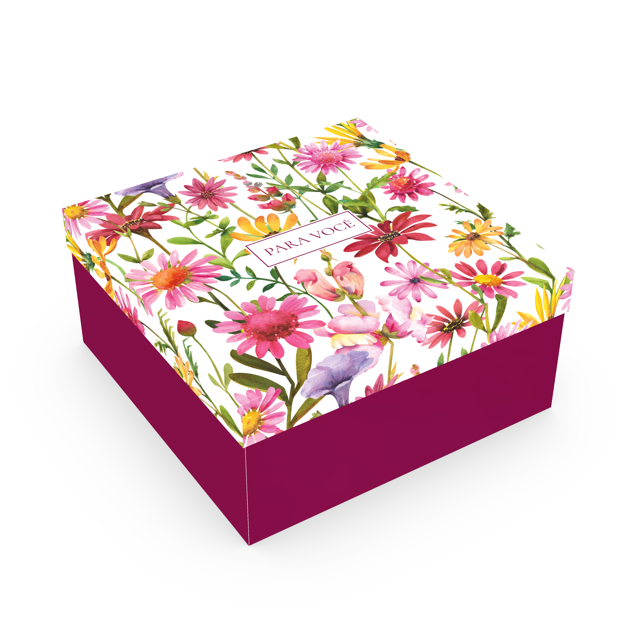 Caixa Presente Quadrada com Tampa M