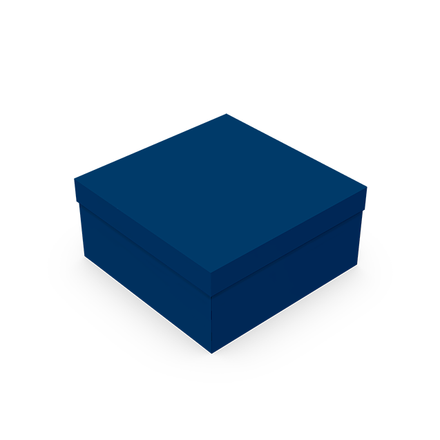 Caixa Presente Quadrada M – Azul