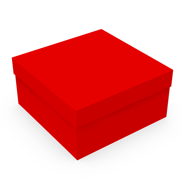 Caixa Presente Quadrada P Vermelha – Vermelho