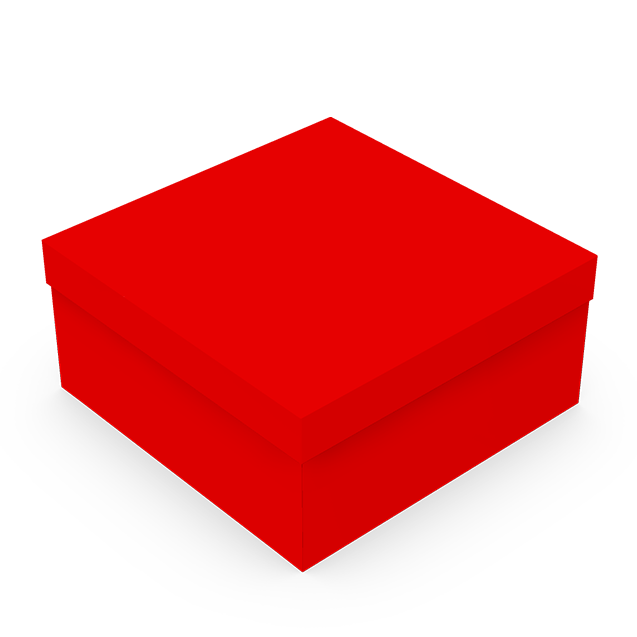 Caixa Presente Quadrada M Vermelha – Vermelho