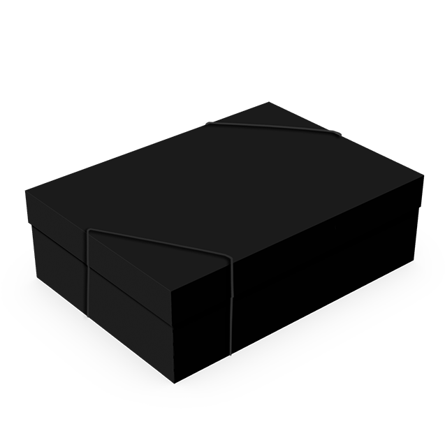 Caixa Presente Retangular com Elastico M – Preto