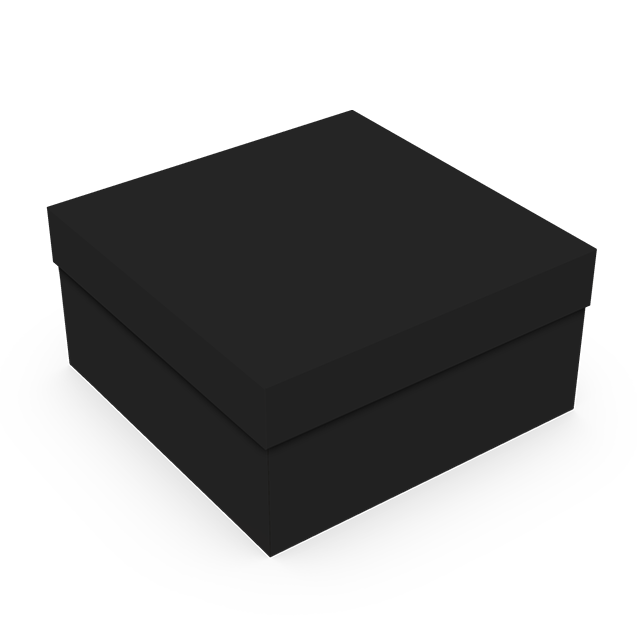 Caixa Presente Quadrada P – Preto