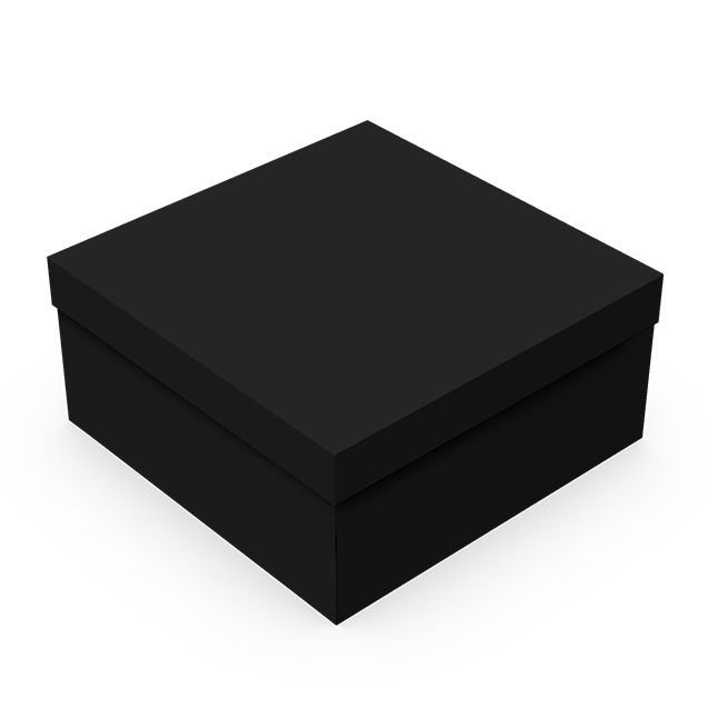Caixa Presente Quadrada M – Preto