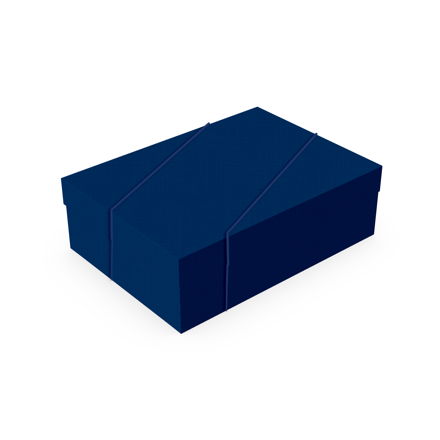 Caixa Presente Retangular com Elástico M – Azul