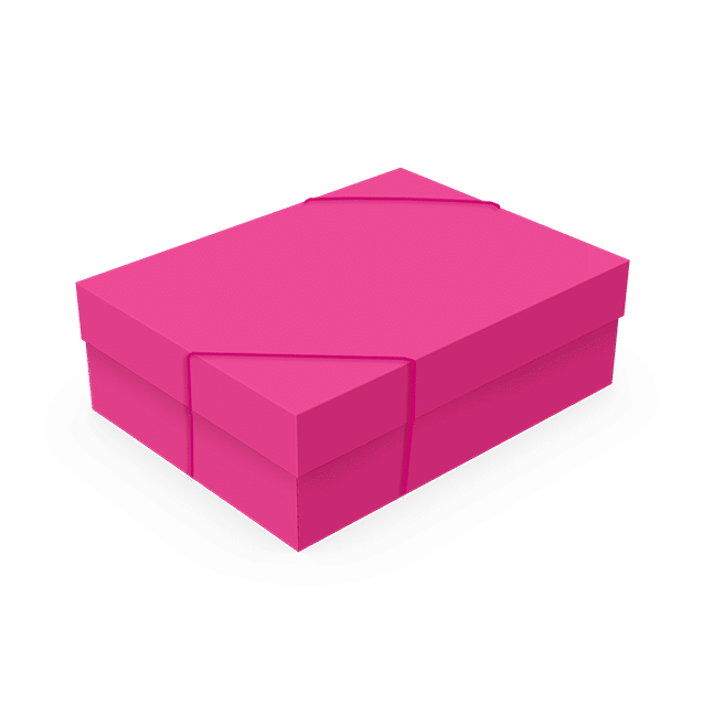 Caixa Presente Retangular Com Elástico P Rosa – Rosa