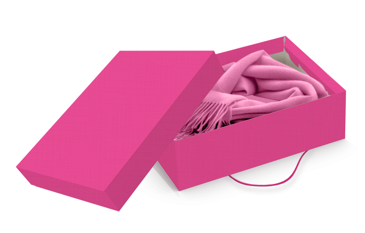 Caixa Presente Retangular Com Elástico M Rosa – Rosa