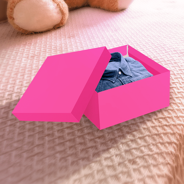 Caixa Presente Quadrada P Rosa – Rosa