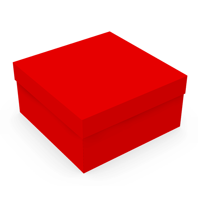 Caixa Presente Quadrada P Vermelha – Vermelho