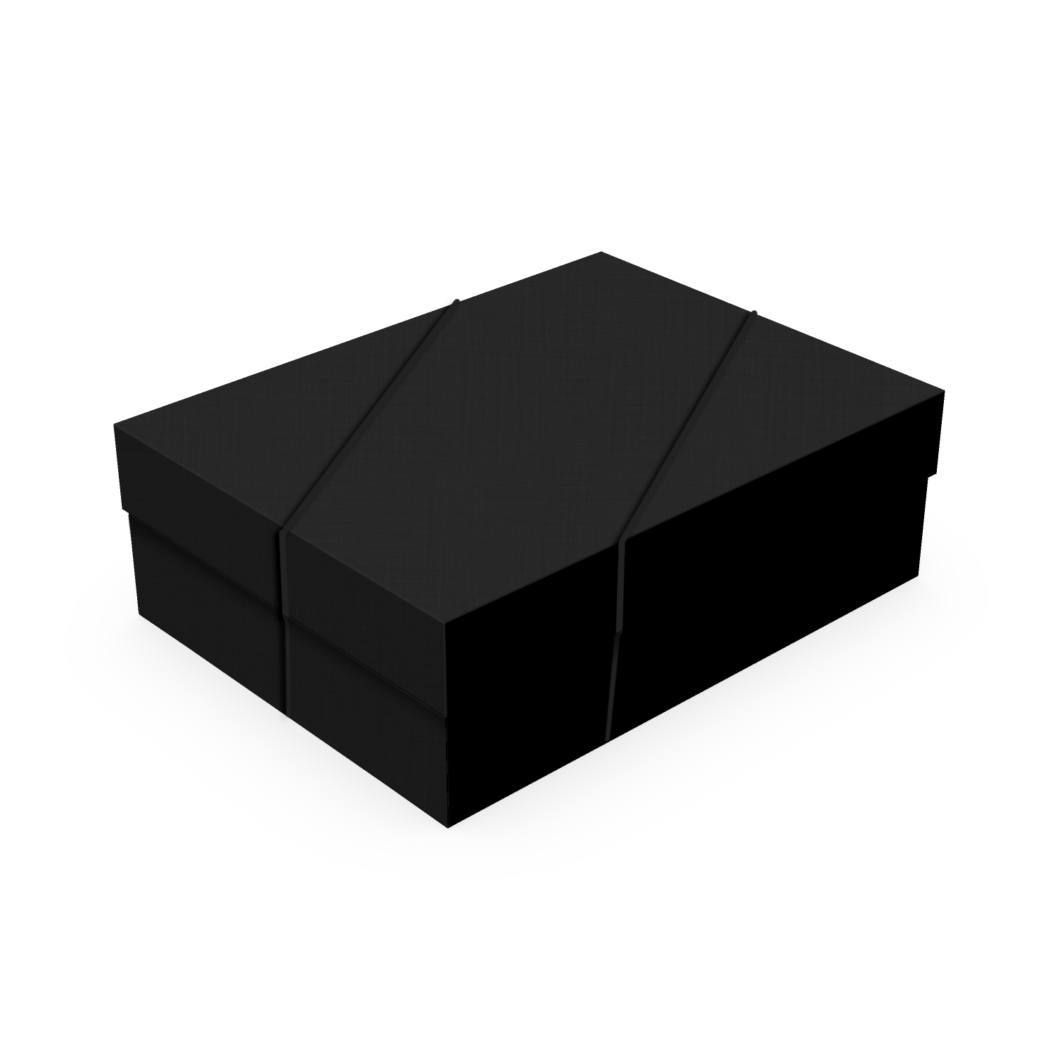 Caixa Presente Retangular com Elástico M – Preto