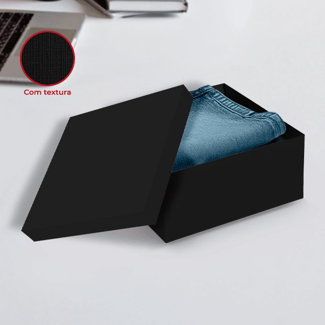 Caixa Presente Quadrada M – Preto