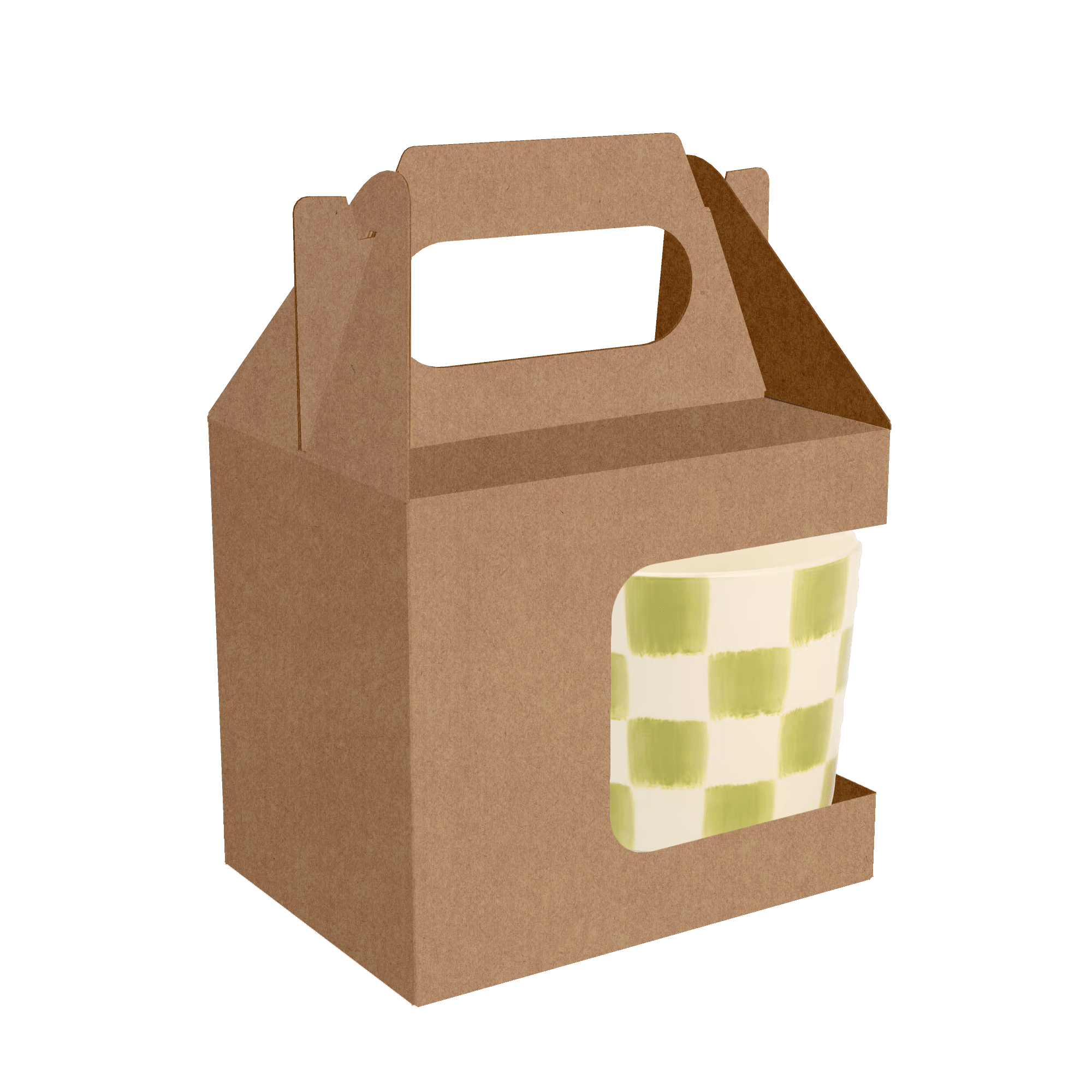Caixa Maleta Para Caneca – Kraft