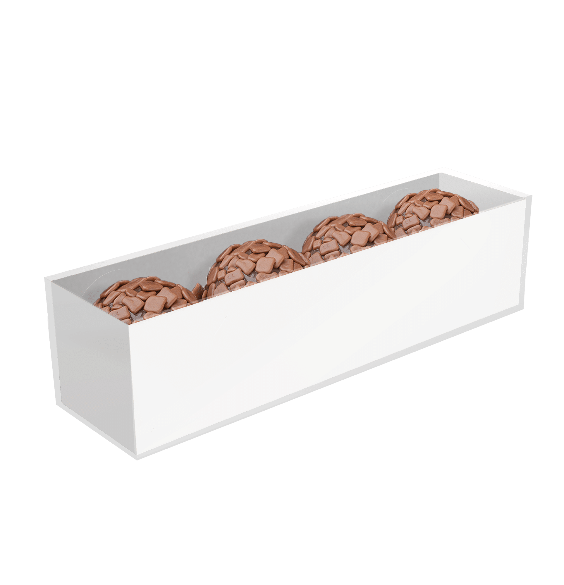 Caixa Basic Linear 4 DocesBranca – Branco