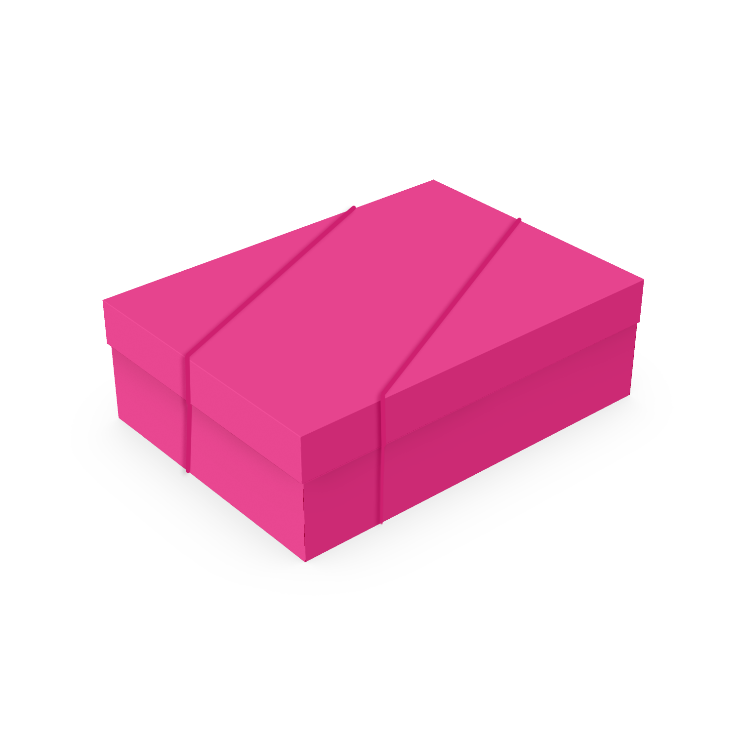 Caixa Presente Retangular Com Elástico M Rosa – Rosa