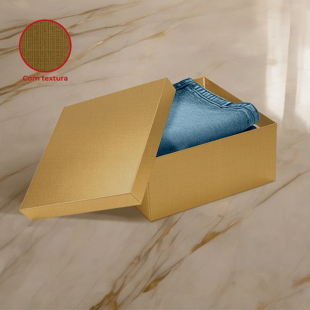 Caixa Presente Quadrada M Dourada – Dourado