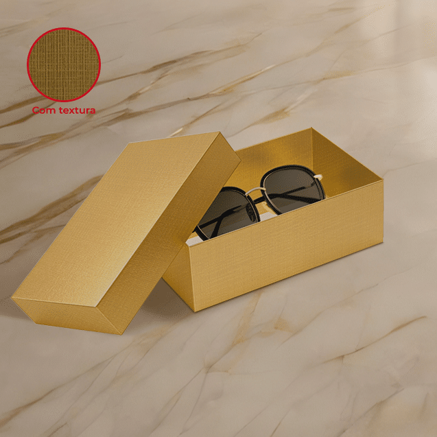 Caixa Petit Retangular P Dourada – Dourado
