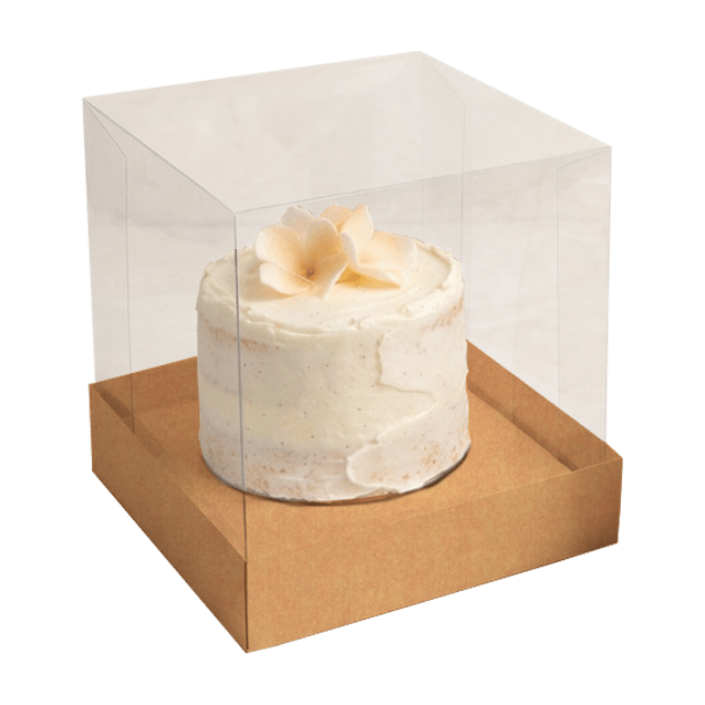 Caixa Essencial com Tampa Transparente 17x17x19 Kraft – Kraft