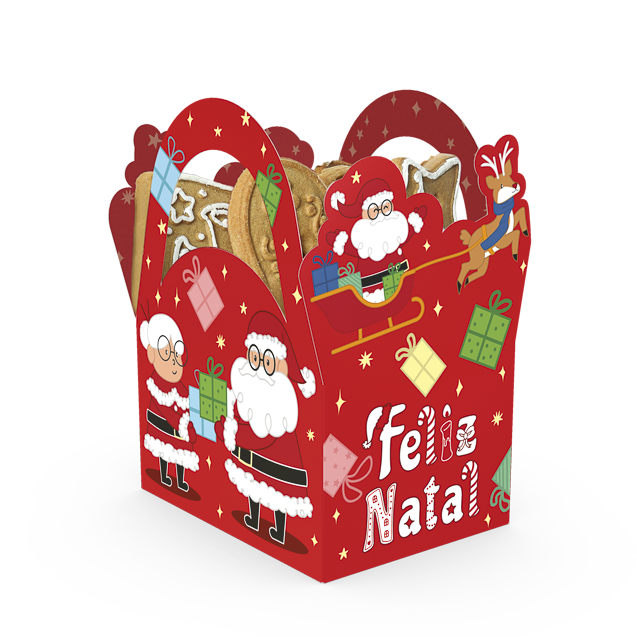 Cachepot com Alça Presentes – Natal Divertido