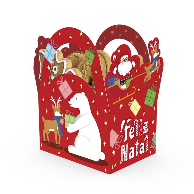 Cachepot com Alça Presentes – Natal Divertido