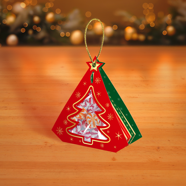 Caixa Árvore com Elástico PP – Feliz Natal