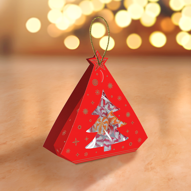 Caixa Árvore com Elástico PP – Brilhos de Natal
