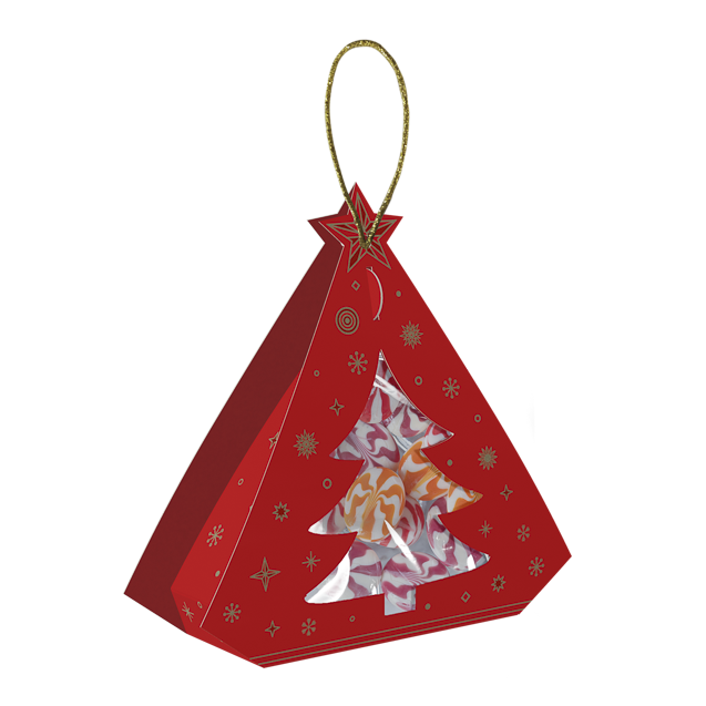 Caixa Árvore com Elástico PP – Brilhos de Natal