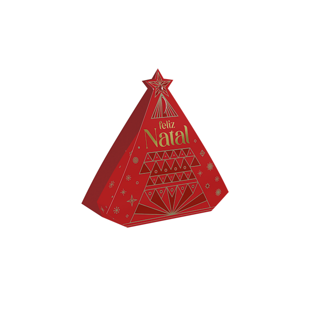 Caixa Árvore com Elástico PP – Brilhos de Natal