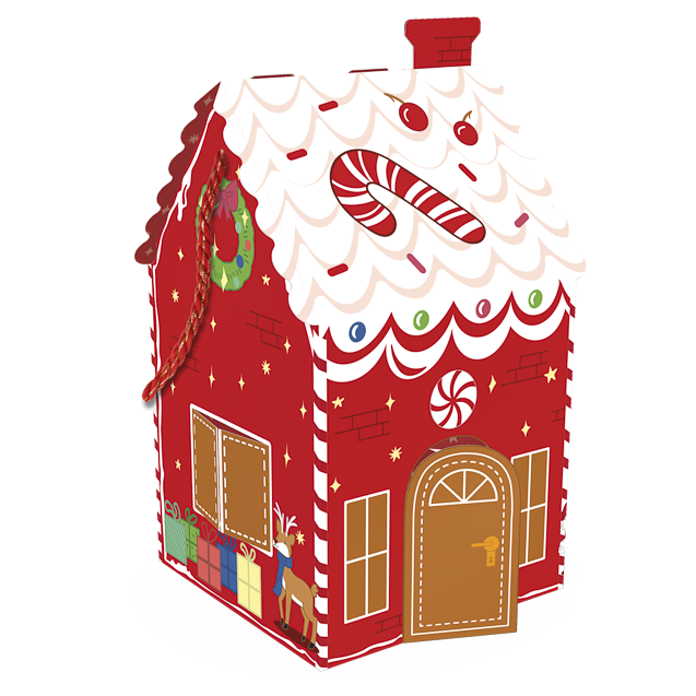 Caixa Casa com Alça Panetone – Natal Divertido