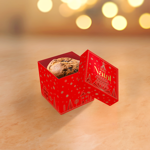 Caixa Cubo com Tampa 10x10x10 – Brilhos de Natal