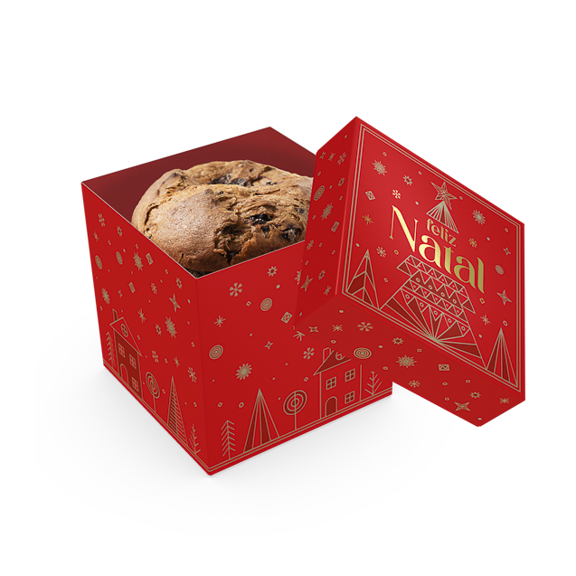 Caixa Cubo com Tampa 10x10x10 – Brilhos de Natal