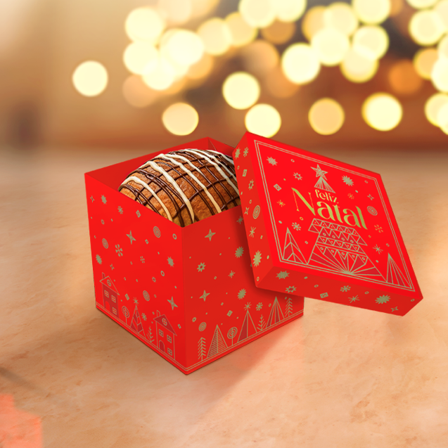 Caixa Cubo com Tampa 15x15x15 – Brilhos de Natal