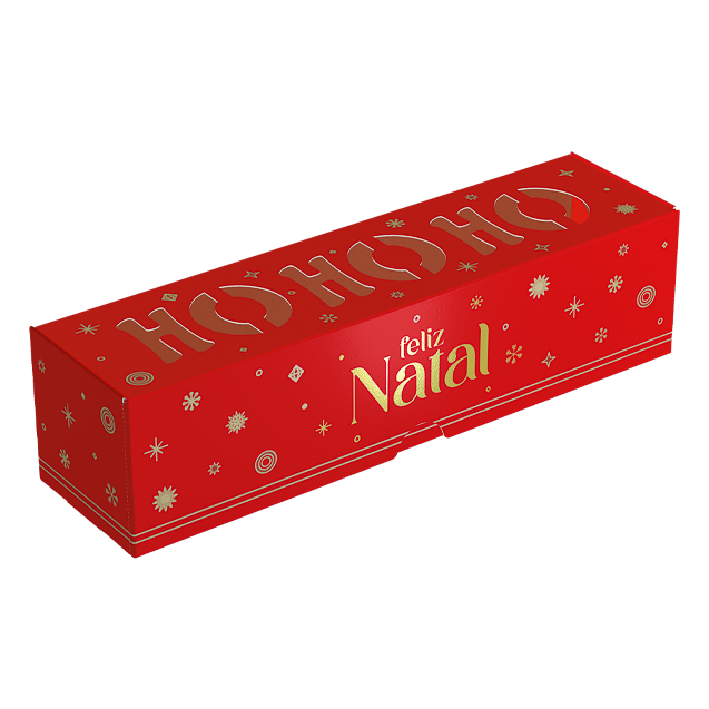 Caixa Ho Ho Ho com Visor 4 Doces – Brilhos de Natal