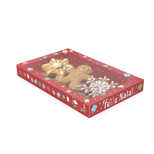 Caixa Moldura 3 Biscoitos – Natal Divertido